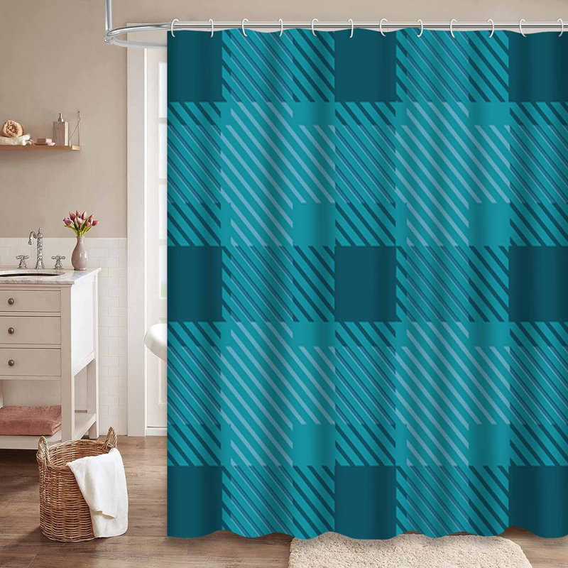 Rideau de douche Tartan, L 72 po x l 78 po