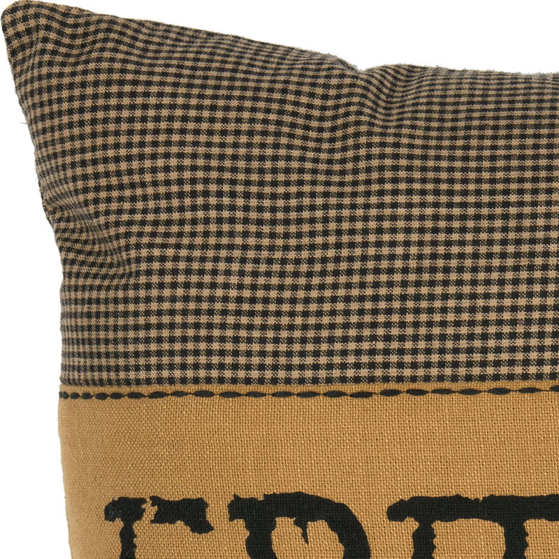 Coussin décoratif à carreaux en coton 12 "Friends