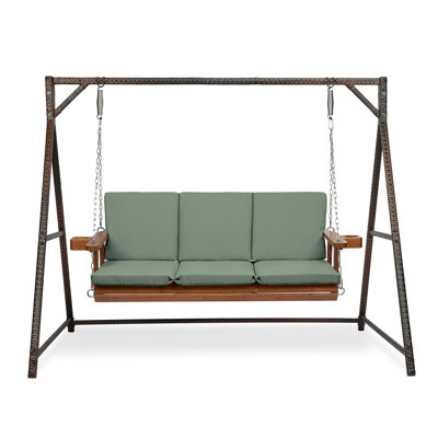 ARDEN earthFIBER Indoor / Outdoor Swing Cushion Set, 56 x 20, Sage Green Texture
