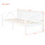 Lit de jour blanc simple avec lignes épurées, multi-usage dans la chambre à coucher ou le salon, système de support solide, rangement sous le lit de jour, avec élégance simple, chambre double, système robuste-1648484938-1648484939