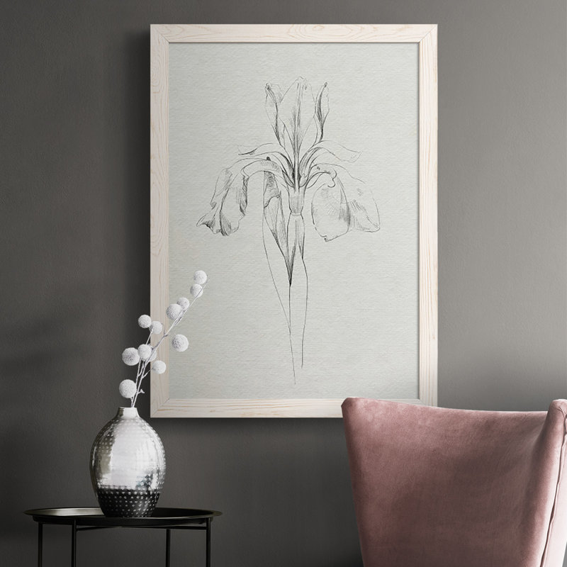 «Neutral Iris S croquis I», reproduction d'art sur toile, Blanc, H 37,5 po x l 27,5 po x P 1 po