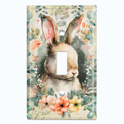 Copper Rust Patina Teal Print 1 - Gang Toggle Light Switch Standard Wall Plate