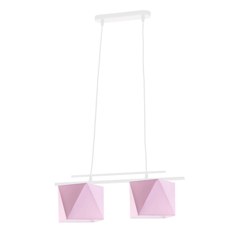 Dendall 2 - Light Kitchen Island Pendant, Light Pink, White