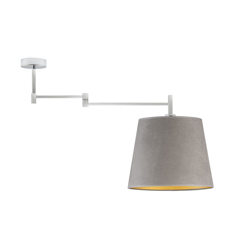 Dunkerton Fabric Semi Flush Mount, Grey