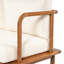 Ensemble de conversation 4 pièces en bois d'acacia avec coussins hydrofuges Bielers
