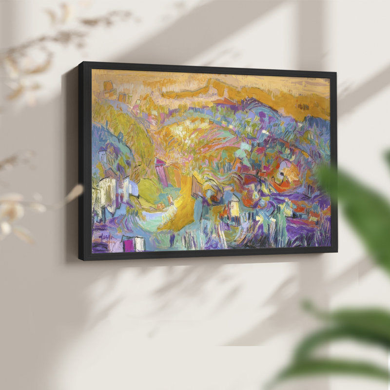Escapade II -Framed Print - Restickable, 22" H x 28" W, Black