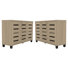 Armoire de rangement à chaussures 3 portes Lismore (ensemble de 2) - peut contenir 32 paires