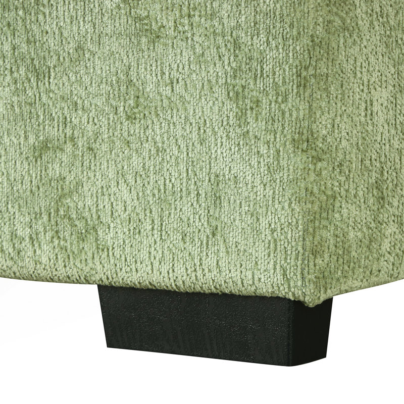 Canapé-lit convertible, canapé d'angle, canapé en L avec pouf de rangement