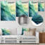 «Gree And White Sway Wave Serenity I», art mural géométrique en métal-1538796877