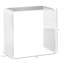 Table basse rectangulaire avec plateau et tablette en bois manufacturé, parfaite pour la vie moderne et le rangement
