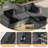 9-Piece Outdoor Cushion Set, 4" Thick Seating Group Cushion Cover, Water-Repellent Patio Sofa Cushion Replacements-1222032640