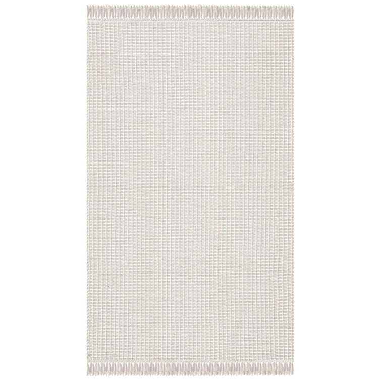 Bester Hand Woven Cotton Solid Color Rug