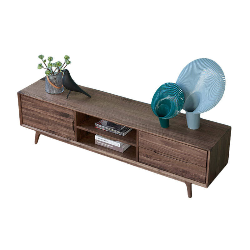 Crédence de rangement en bois massif 78,7 po Modern