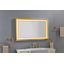 Miroir de salle de bain 48 "x 30" à DEL avec cadre en aluminium, miroir de meuble-lavabo mural, anti-buée, mémoire, 3 couleurs, réglable en continu