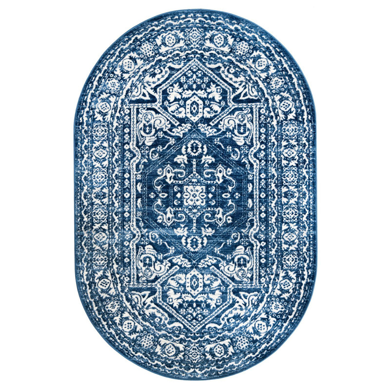 Abri Oriental Indoor Rug, Oval 5'3" x 8'