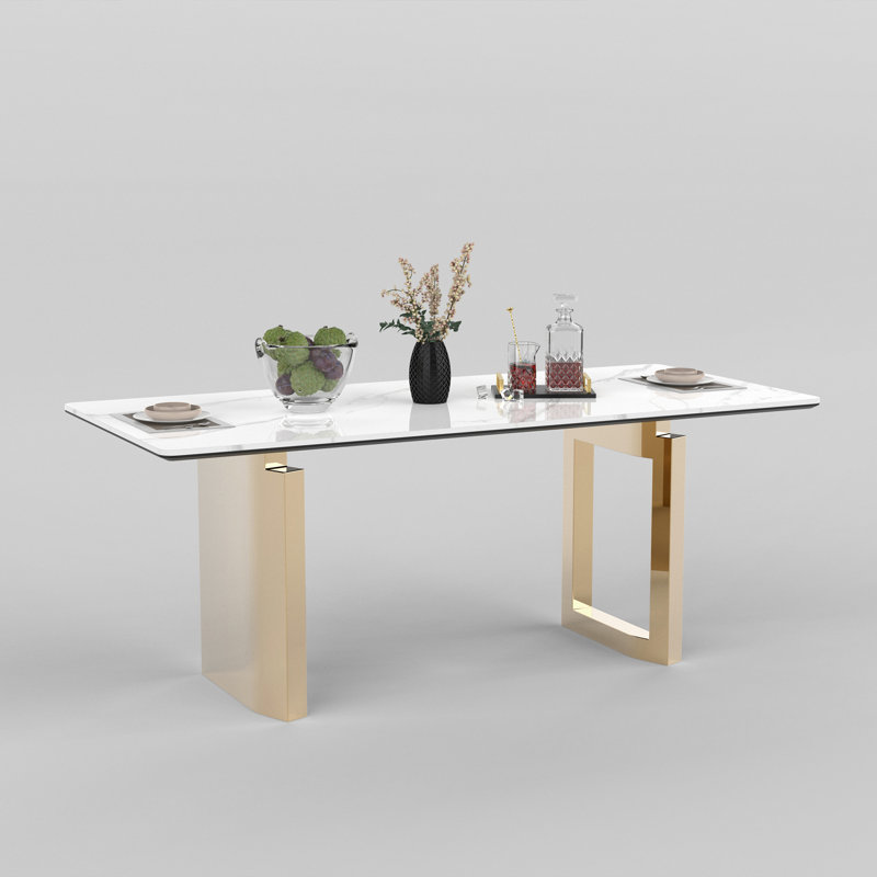 Lopato Unfinished Metal Base Dining Table