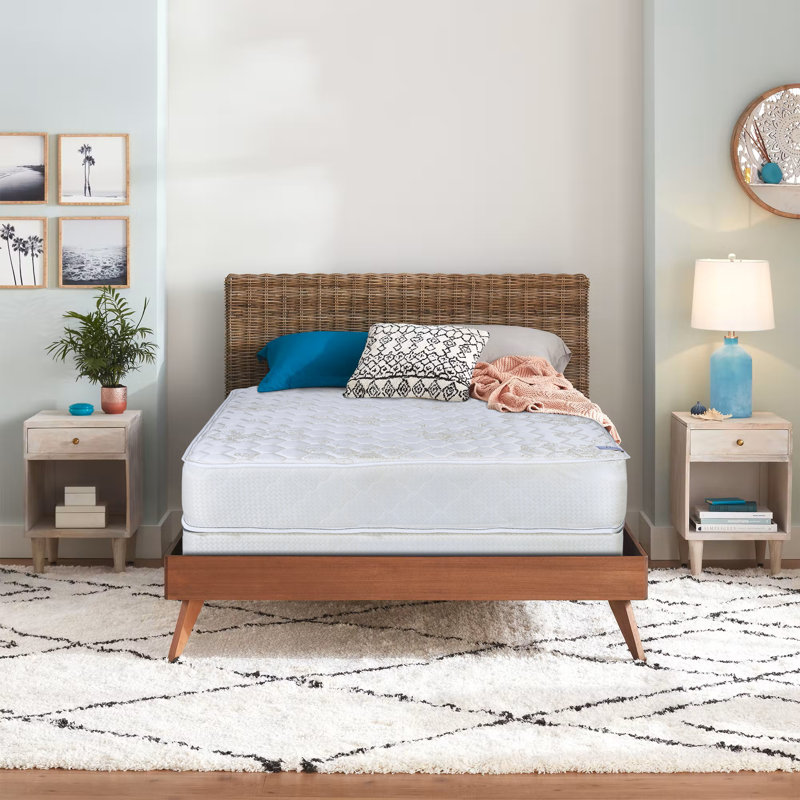 8" Medium Firm Tight Top Fully Assembled Innerspring Double Sided Hybrid Mattress, Twin, No Box Spring