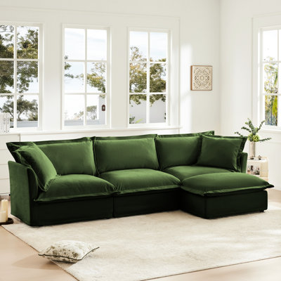 Chenille 3 places avec housse et siège convertible pour le salon et le bureau