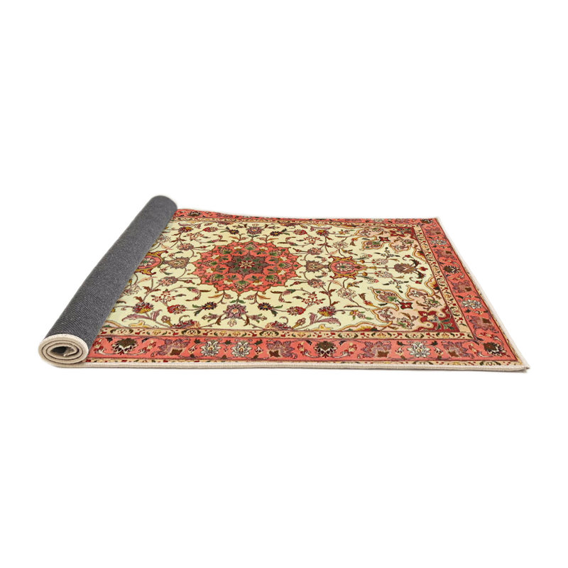 Tapis traditionnel rouge / crème Thorsby, Rond 3 pi