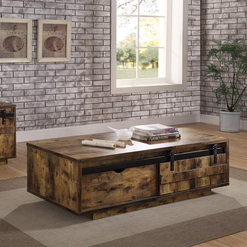 Table basse à piédestal avec rangement Austerio