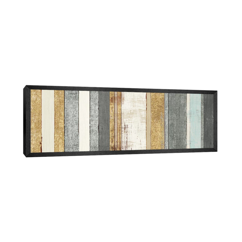 Beachscape XII by Michael Mullan - Panoramic Print on Canvas, Black Framed Canvas, 182.88 cm H x 60.96 cm W
