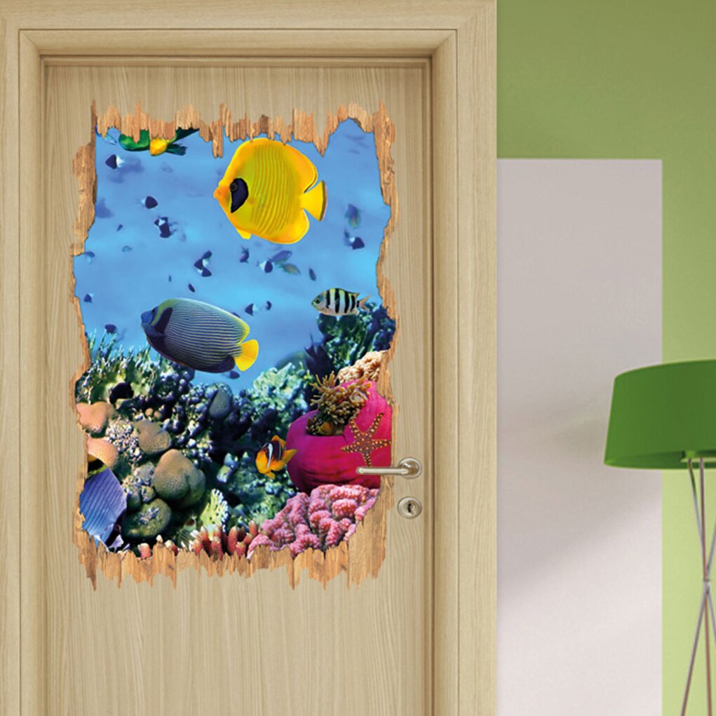 Bunte Fische im Korallenriff Wandsticker