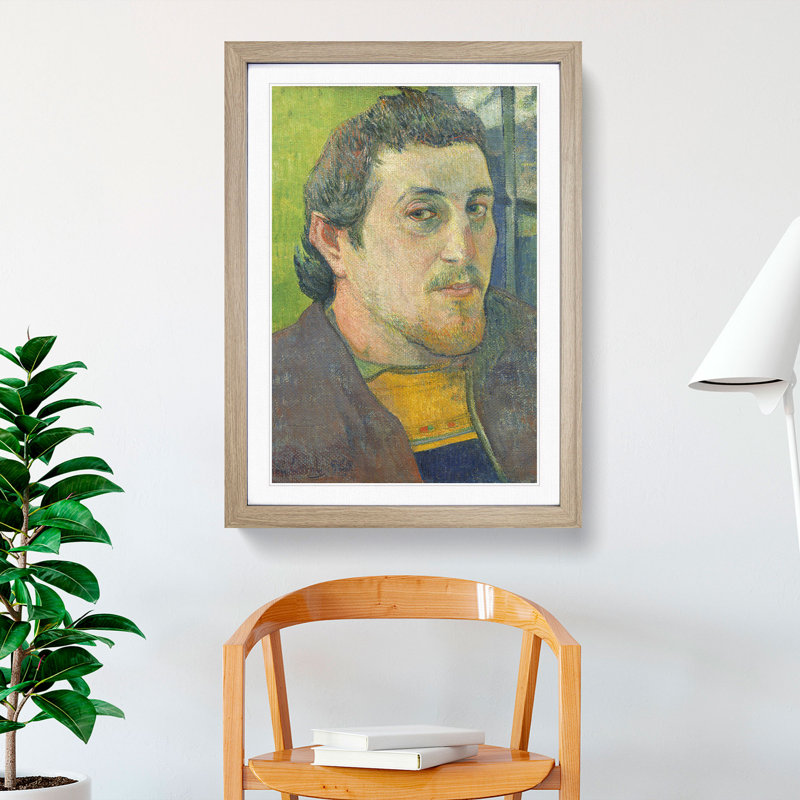 Self-Portrait Vol.1 by Paul Gauguin - Picture Frame Painting, 65cm H x 48cm W x 2cm D, Oak Framed