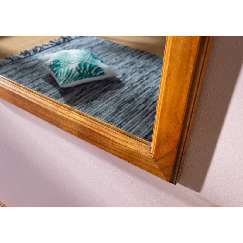 Oxford Wood Wall Mirror, Honey