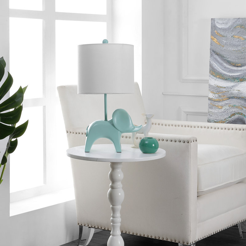 Dalton Ceramic Table Lamp, Seafoam