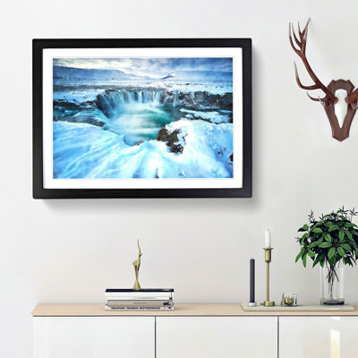 Icelandic Waterfall - Picture Frame Painting Print