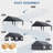 20 X 20 Ft Heavy Duty Carport, Durable Garage with Galvanized Steel Frame & Removable Sidewalls, Dark Gray-137957240