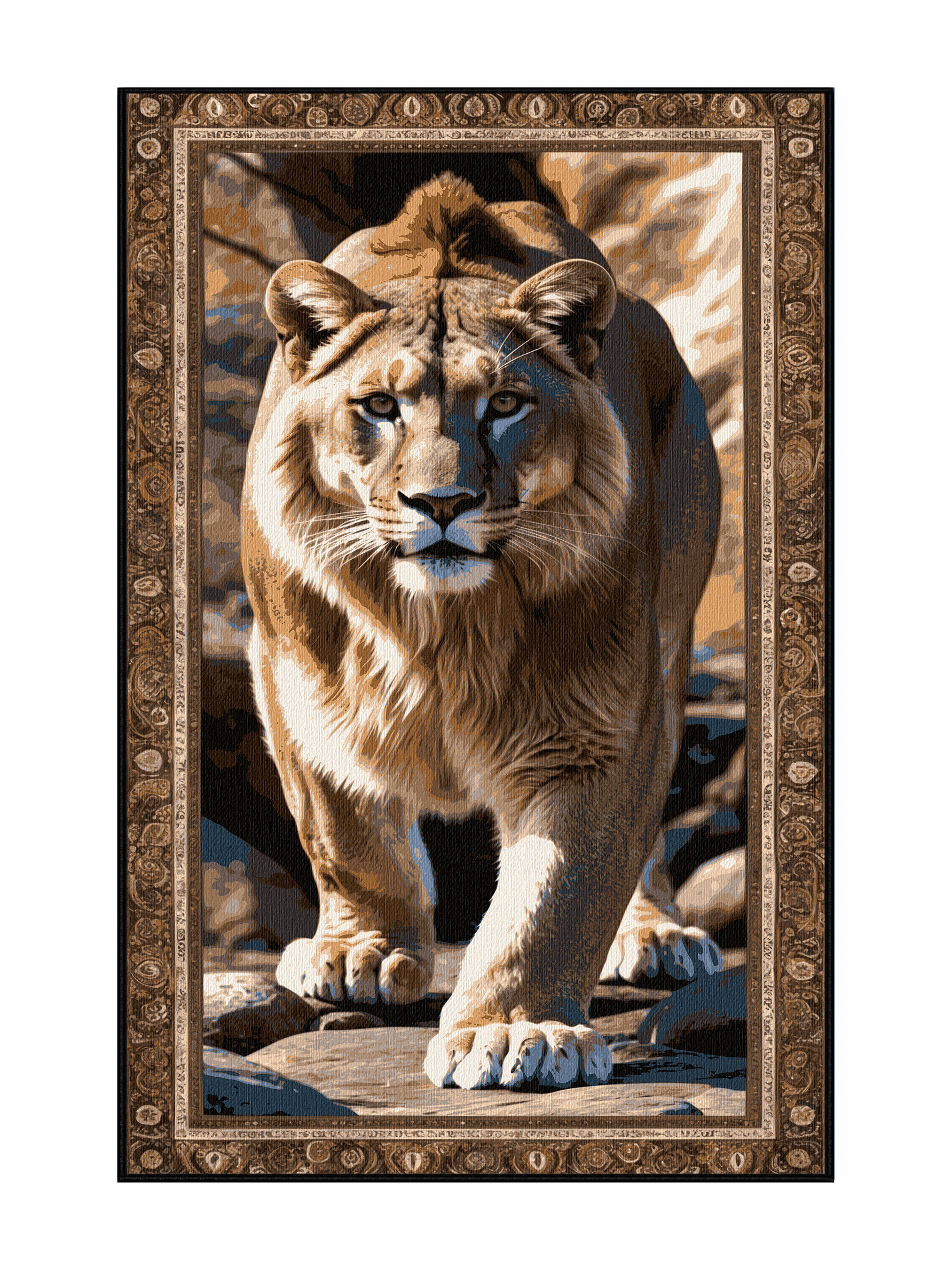 Foundry Select Washable Mountain Lion Big Cats Area Rug | Wayfair