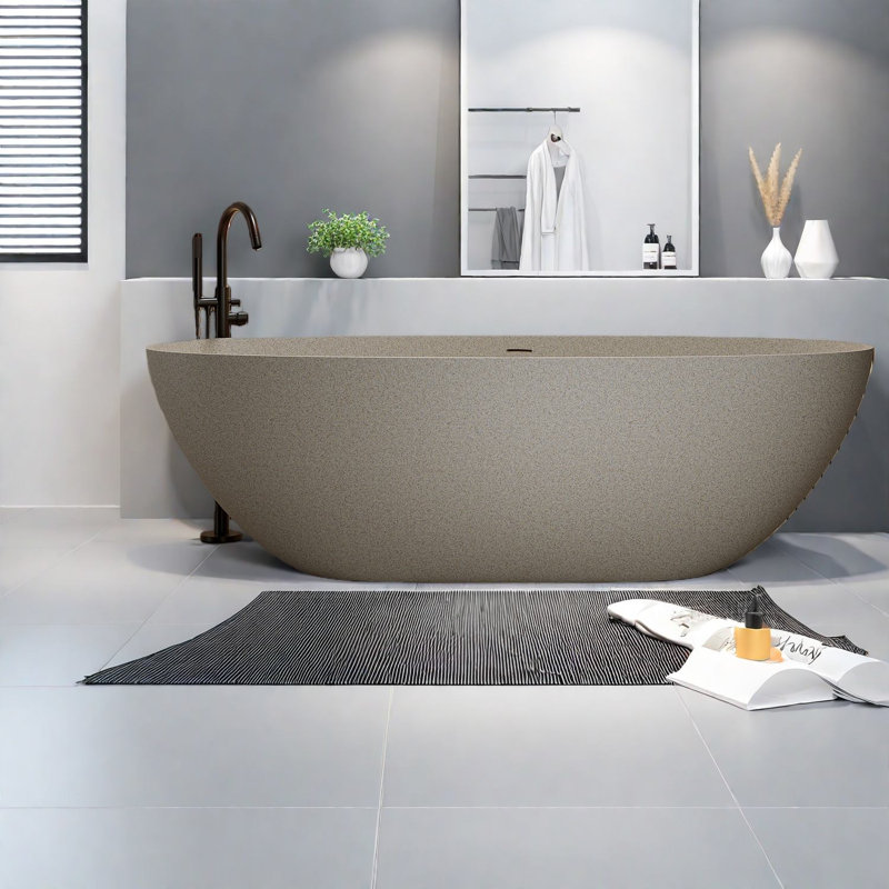 Baignoire profonde et bain tourbillon