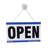 Fixturedisplays® Window Sign Reversible Open Sign Closed Sign Door Sign Suction Cup & Chain 19533