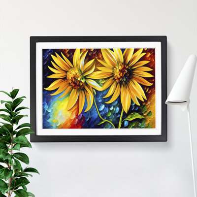 XH1022-8589X Sunflower Painting Vol.2 Abstract - Single Picture Frame Print