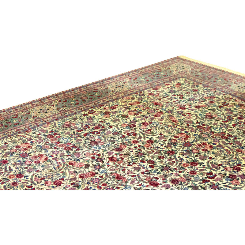Tapis rectangulaire en laine noué à la main
