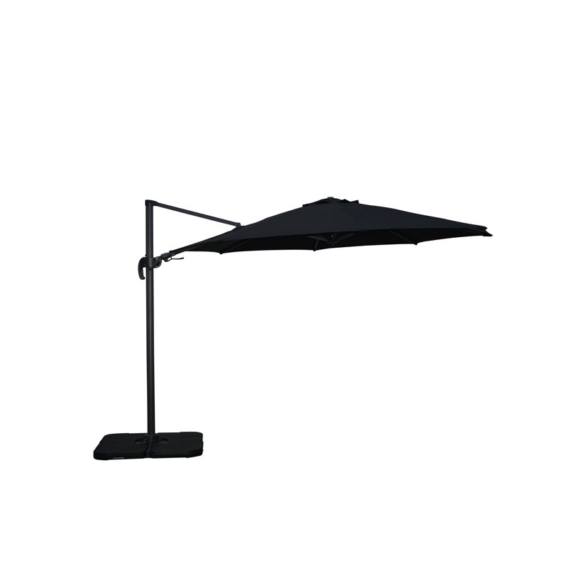 Johnny Cantilever Parasol, Black, 240cm H x 350cm W x 350cm D