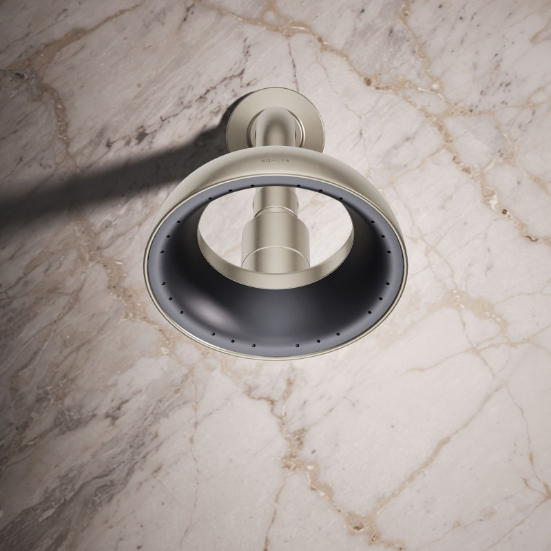 Statement Ves Single-Function Showerhead 1.5 Gpm, Vibrant Brushed Nickel