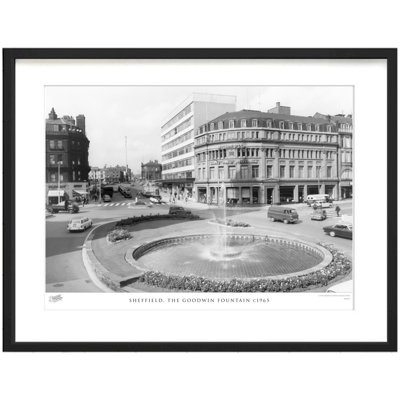 Sheffield, the Goodwin Fountain C1965 1 Piece Single Picture Frame Wall Art