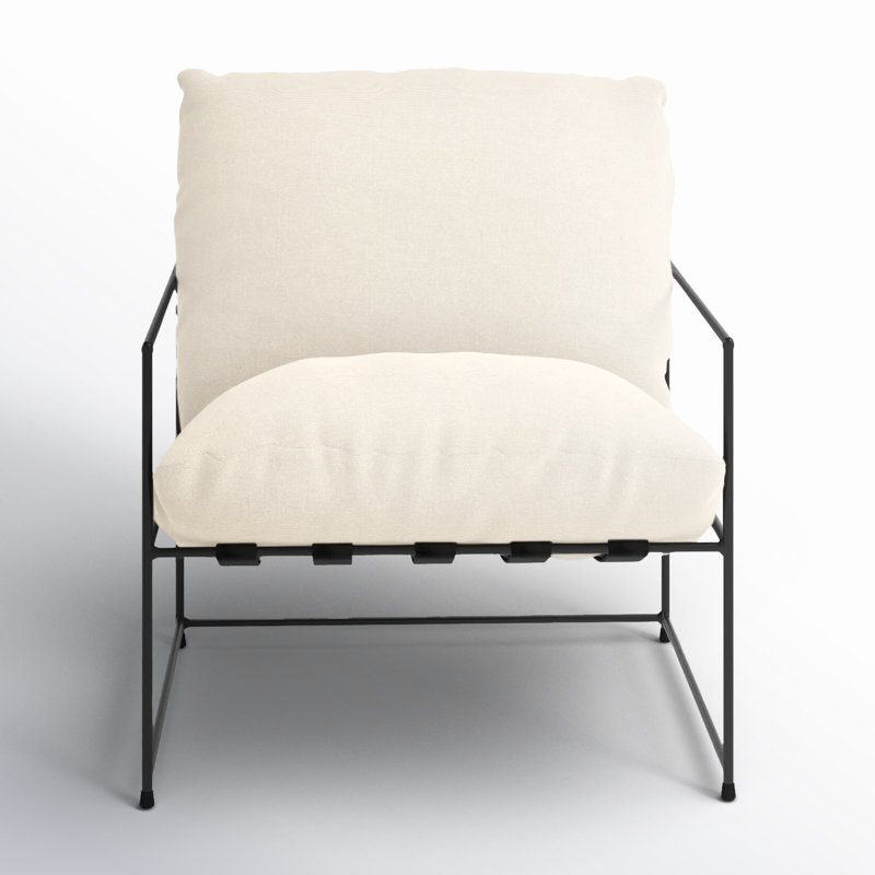 Danita Armchair, Washed White Performance Canvas
