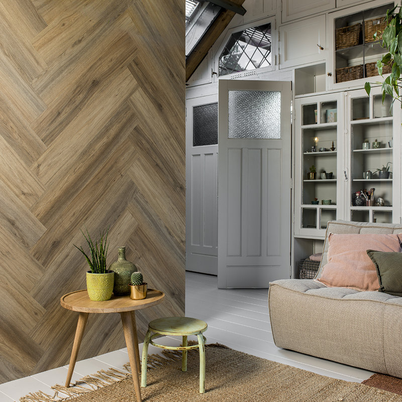 Ackermann Vinyl Wood Look Planks - 100cm x 200cm, Latte Brown