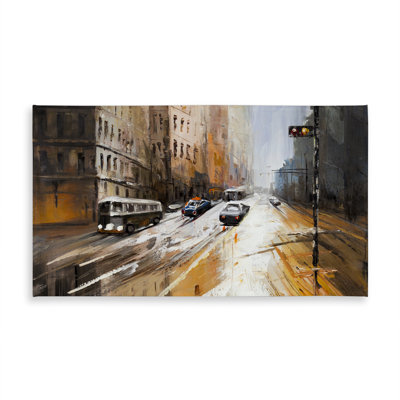Abstract City Street Tablecloth - Indoor/Outdoor Home Decor