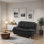 60' ' faux leather minimalist loveseat