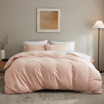 Ensemble de housse de couette réversible en jersey de coton toutes saisons