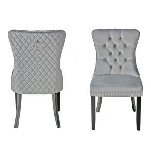 Velvet Dining Chair Quilted Back