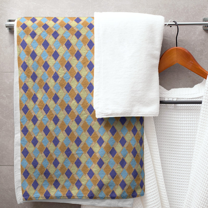 Katelyn Elizabeth Bath Towel, Orange/ Blue