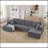 U shape Modular Sectional Sofa, Minimalist Modular Sectional Sofa Set-1004270984
