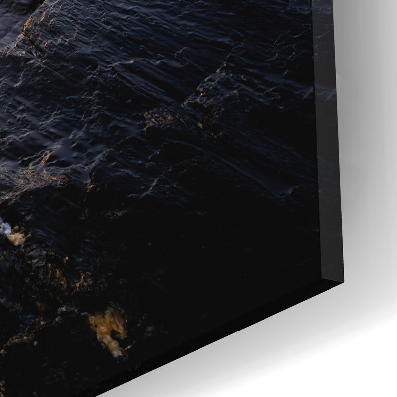 «Sunset At Two Lights» par Rick Berk, art mural en verre acrylique, H 12 po x l 16 po