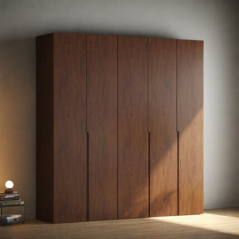 Armoire simple en noyer moderne, H 94,49 po x l 70,87 po x P 19,69 po