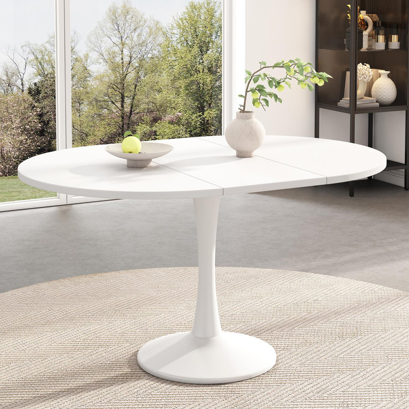 Extendable Dining Table, White